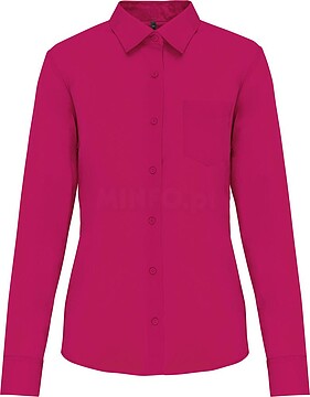 Camisa popeline poliéster/ algodão de tratamento fácil de senhora K549