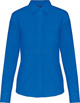 Camisa popeline poliéster/ algodão de tratamento fácil de senhora K549
