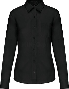 Camisa popeline poliéster/ algodão de tratamento fácil de senhora K549
