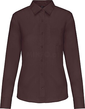 Camisa popeline poliéster/ algodão de tratamento fácil de senhora K549