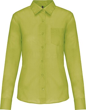 Camisa popeline poliéster/ algodão de tratamento fácil de senhora K549