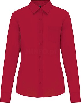Camisa popeline poliéster/ algodão de tratamento fácil de senhora K549