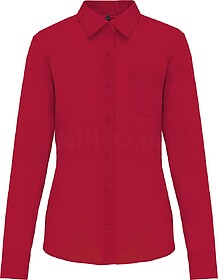 K549C Camisa popeline poliéster/ algodão de tratamento fá...