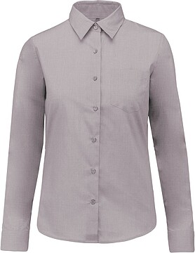 Camisa popeline poliéster/ algodão de tratamento fácil de senhora K549