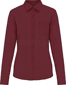 K549C Camisa popeline poliéster/ algodão de tratamento fá...