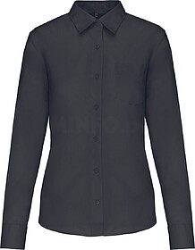 K549C Camisa popeline poliéster/ algodão de tratamento fá...