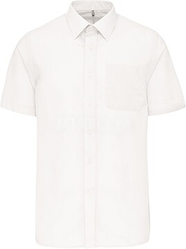 Camisa popeline poliéster/ algodão manga curta de tratamento fácil de homem K551