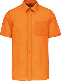 K551C Camisa popeline poliéster/ algodão manga curta de tr...