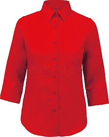 K558C Camisa popeline poliéster/ algodão manga a 3/ 4 de t...