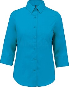 K558C Camisa popeline poliéster/ algodão manga a 3/ 4 de t...