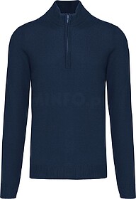K970 Camisola de malha meio fecho tam: L cor: Navy : Kariban