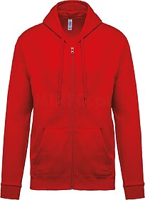 K479 Sweatshirt com fecho e capuz tam: XS cor: Red : Kariban...