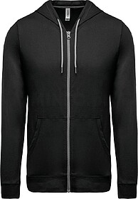 K438 Casaco de algodão leve com capuz tam: XS cor: Black : ...