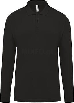 Polo piqué de homem de manga comprida K256