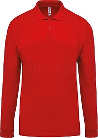 K256C Polo piqué de homem de manga comprida tam: XL cor: Re...