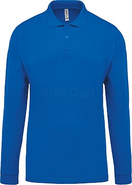 Polo piqué de homem de manga comprida K256