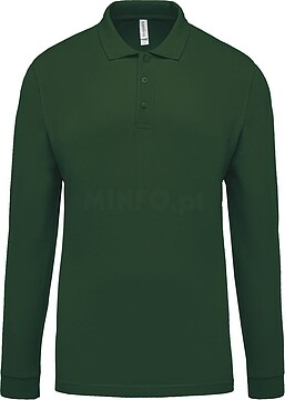 Polo piqué de homem de manga comprida K256