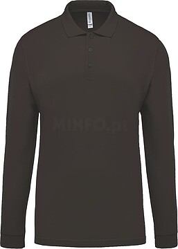 Polo piqué de homem de manga comprida K256