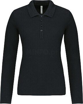 Polo piqué de senhora de manga comprida K257