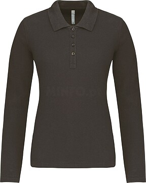 Polo piqué de senhora de manga comprida K257