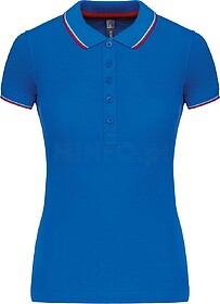 K251 Polo de senhora manga curta tam: XL cor: Light Royal Bl...