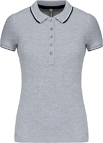 K251 Polo de senhora manga curta tam: XS cor: Oxford Grey/ N...