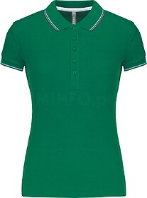 K251 Polo de senhora manga curta tam: XXL cor: Kelly green/L...