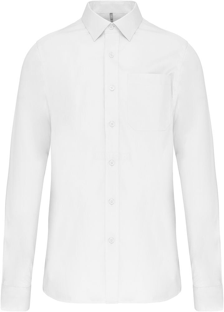 Camisa manga comprida em popeline de tratamento fácil K541