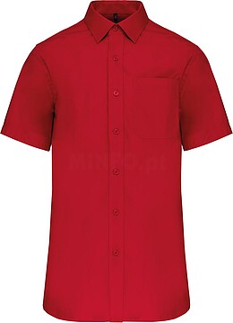 Camisa de manga curta em popeline tratamento fácil K543
