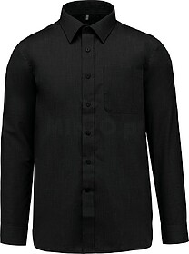 K545C Camisa popeline poliéster/ algodão de tratamento fá...