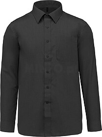 K545C Camisa popeline poliéster/ algodão de tratamento fá...