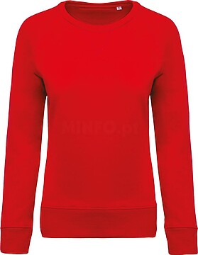 Sweatshirt BIO de senhora com decote redondo e mangas raglan K481