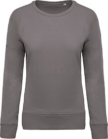 K481C Sweatshirt BIO de senhora com decote redondo e mangas ...