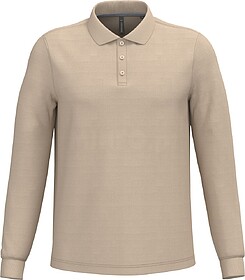 K243C Polo de manga comprida tam: S cor: Light Sand : Kariba...
