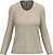 T-shirt de manga comprida decote V senhora K382 - imagem 1