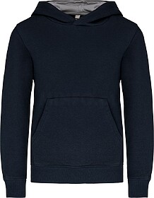 K453 Sweatshirt de criança com capuz em contraste tam: 10/1...