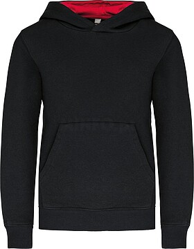 Sweatshirt de criança com capuz em contraste K453