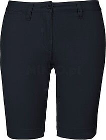 K751 Bermuda chino de senhora tam: 44 cor: Dark Navy : Karib...