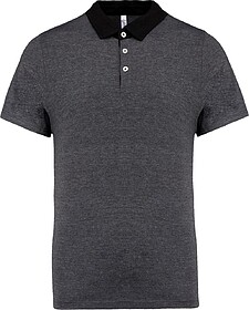 K260 Polo de homem jersey bicolor tam: XL cor: Dark Grey Hea...