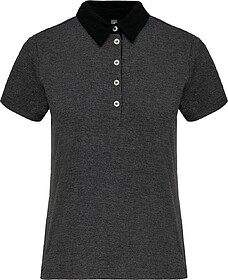 K261 Polo de senhora jersey bicolor tam: XXL cor: Dark Grey ...