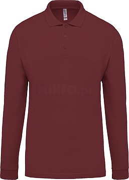 Polo piqué de homem de manga comprida K256