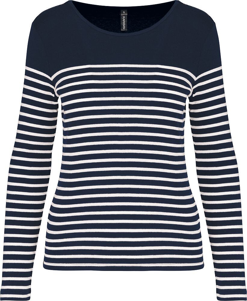 T-shirt de senhora à marinheiro de manga comprida K386