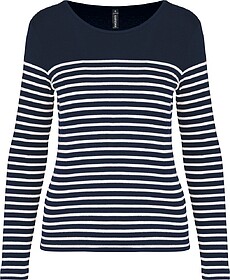 K386 T-shirt de senhora à marinheiro de manga comprida tam:...