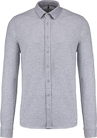 K508 Camisa em malha piqué de manga comprida tam: M cor: Ox...