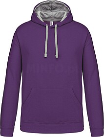 K446 Sweatshirt com capuz em contraste tam: S cor: Purple/ O...