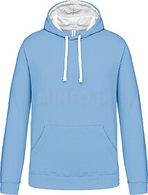 K446 Sweatshirt com capuz em contraste tam: XS cor: Sky Blue...