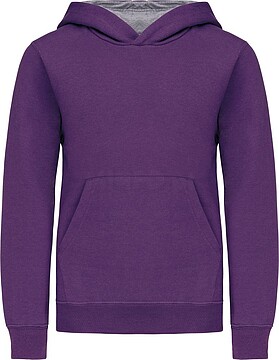 Sweatshirt de criança com capuz em contraste K453