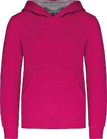 K453 Sweatshirt de criança com capuz em contraste tam: 6/8 ...