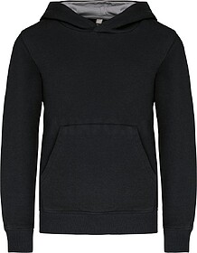 K453 Sweatshirt de criança com capuz em contraste tam: 12/1...