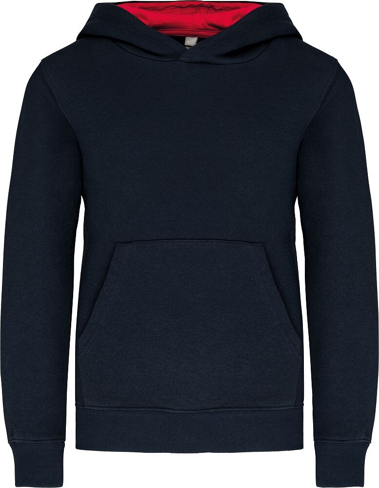 Sweatshirt de criança com capuz em contraste K453